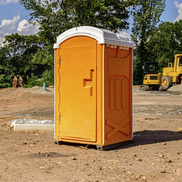 how often are the porta potties cleaned and serviced during a rental period in Rouseville